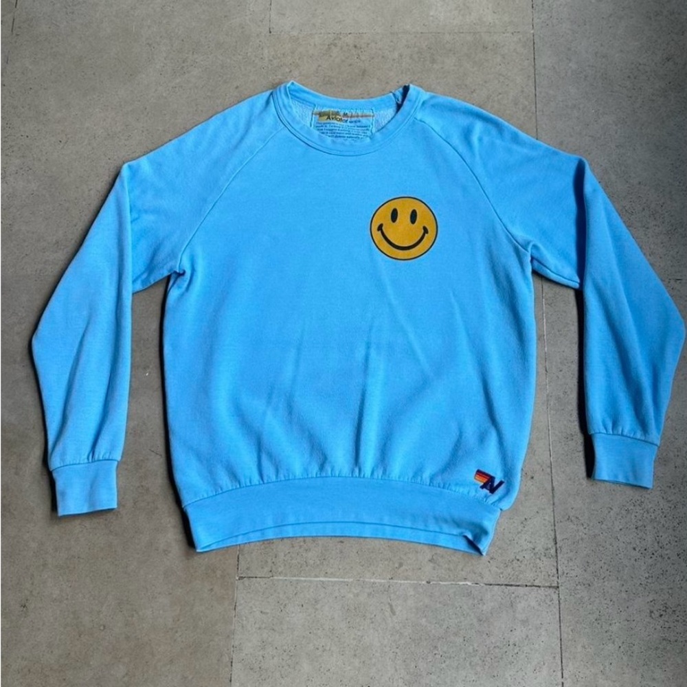 Aviator nation smiley sweatshirt